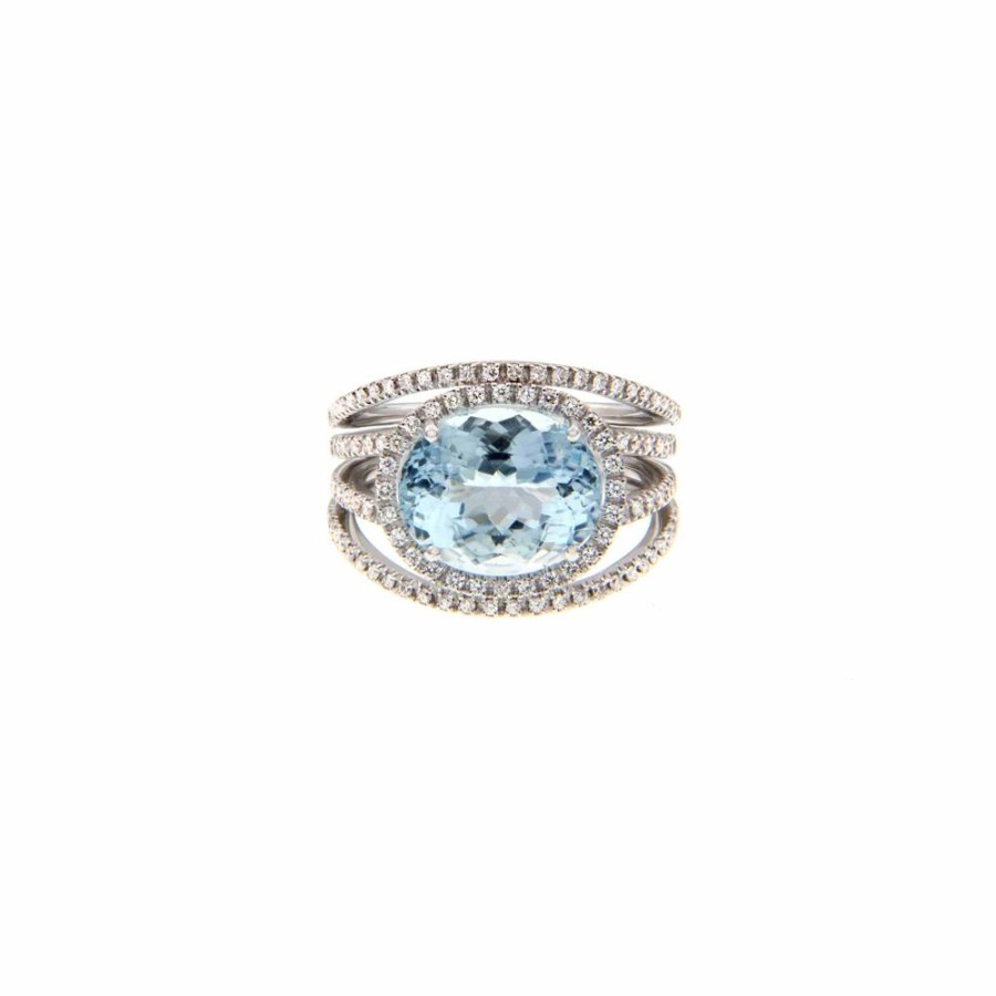 Modern Jewelry S.Vaggi | Gold Ring With Aquamarine