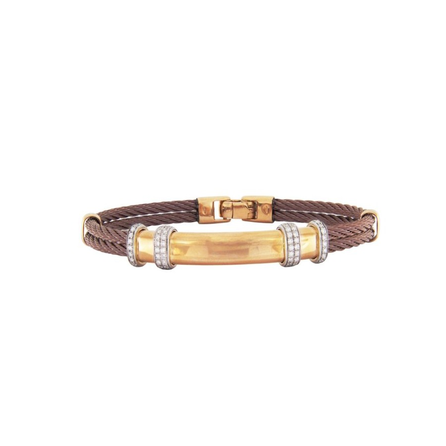 Men'S Jewelry S.Vaggi | Men'S Gold Bracelet With Diamonds