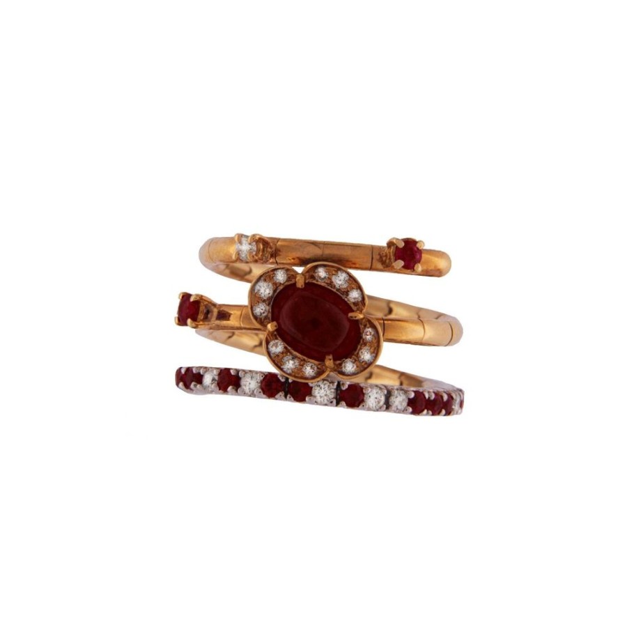 Modern Jewelry S.Vaggi | Gold Ring With Rubies