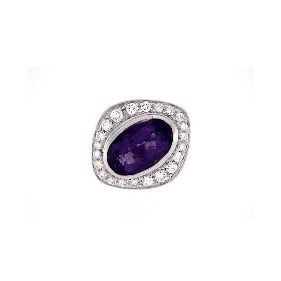 Vintage Jewelry S.Vaggi | Vintage Gold Ring With Amethyst