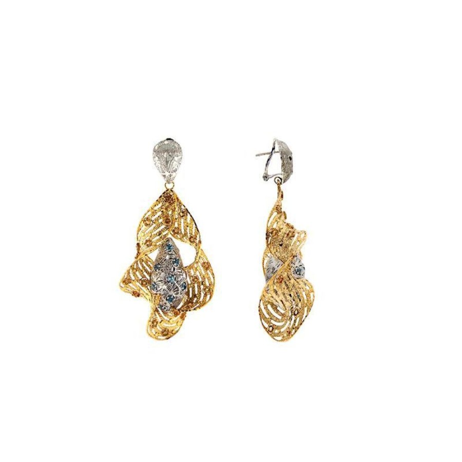 Modern Jewelry S.Vaggi | Gold Earrings With Stones