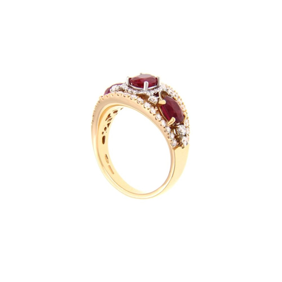 Modern Jewelry S.Vaggi | Gold Ring With Rubies