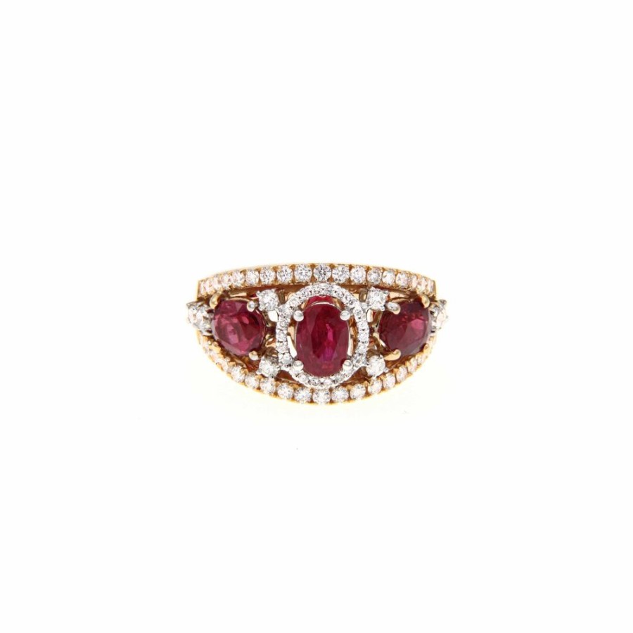 Modern Jewelry S.Vaggi | Gold Ring With Rubies