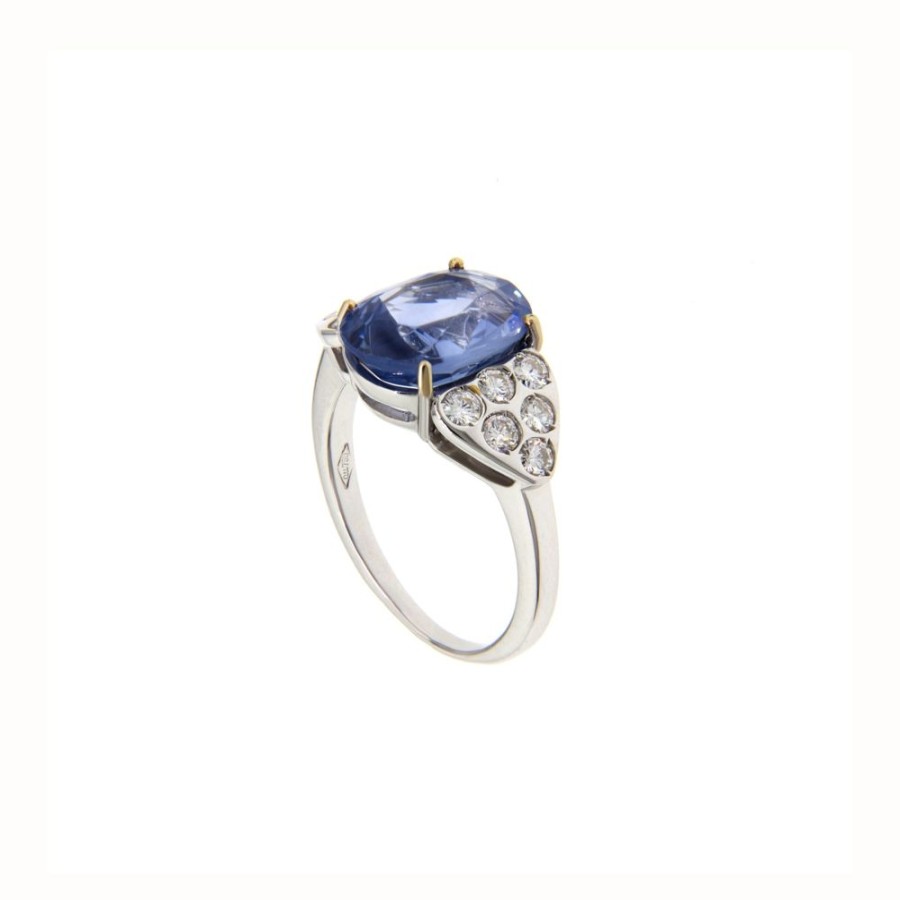 Vintage Jewelry S.Vaggi | Vintage Gold Ring With Sapphire