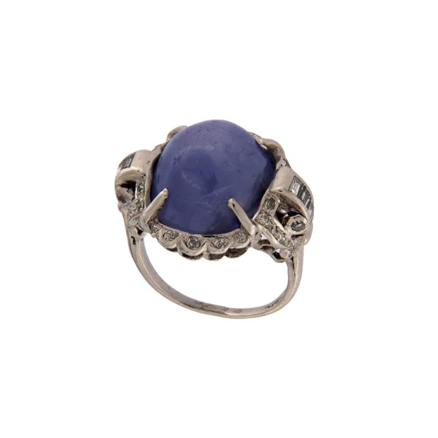 Vintage Jewelry S.Vaggi | Vintage Gold Ring With Sapphire