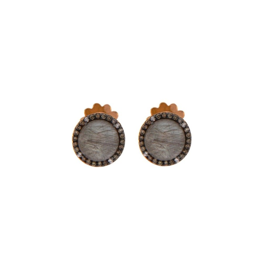 Modern Jewelry S.Vaggi | Gold Earrings With Quartz