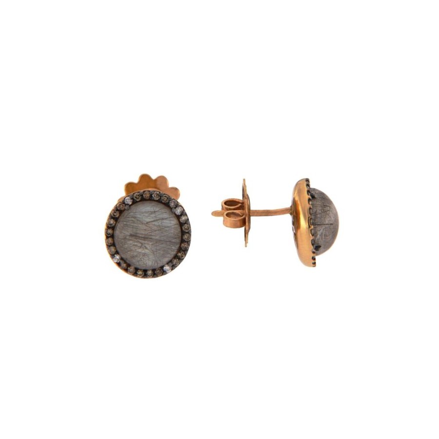 Modern Jewelry S.Vaggi | Gold Earrings With Quartz