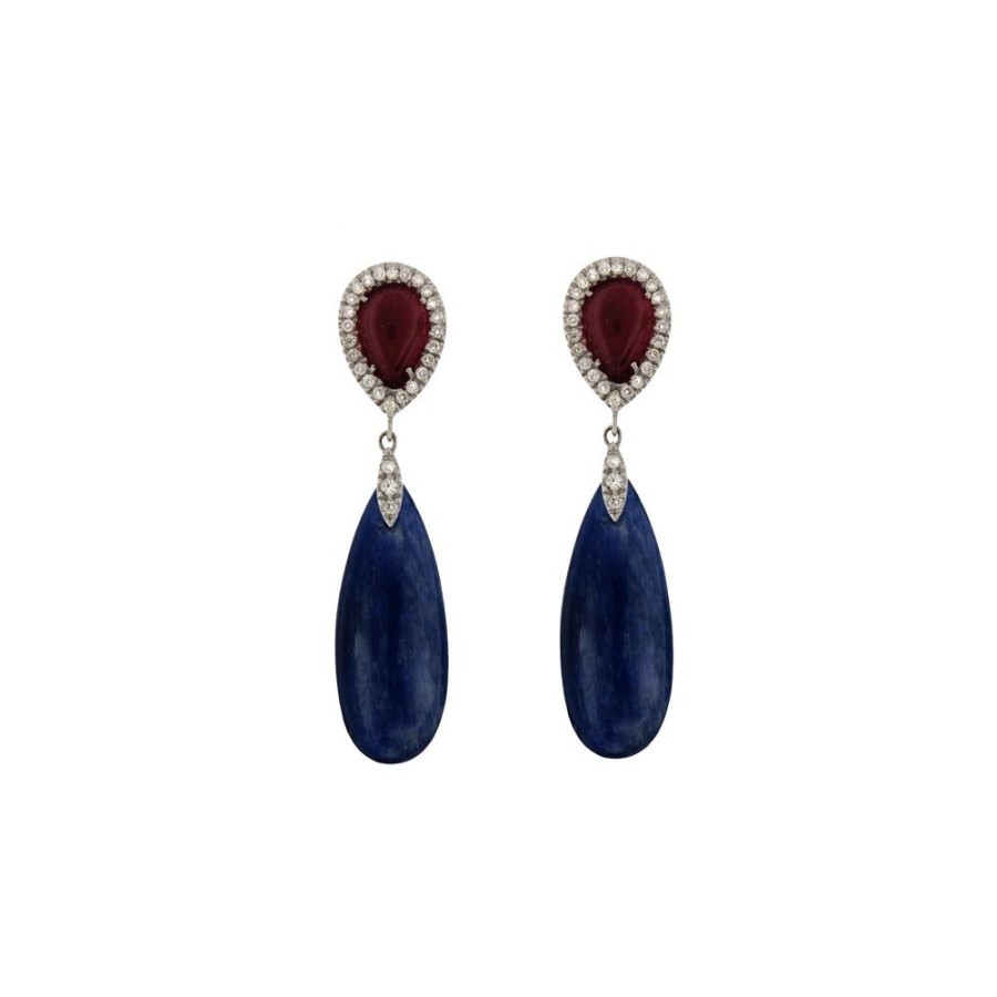 Modern Jewelry S.Vaggi | Gold Earrings With Stones