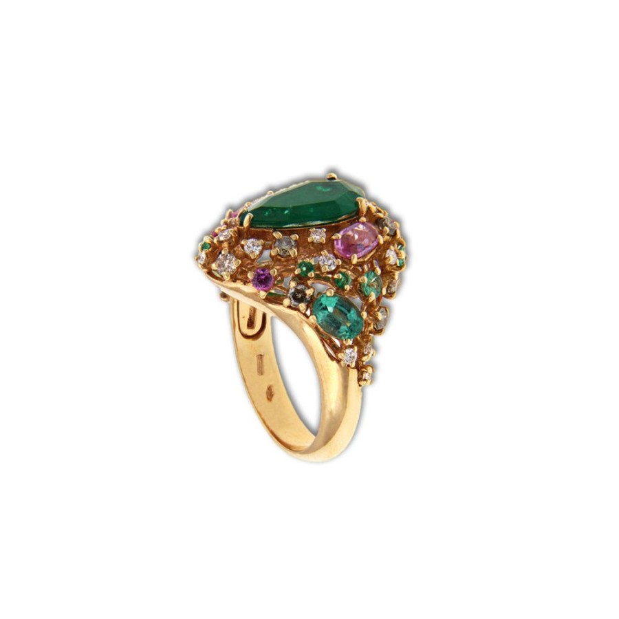 Modern Jewelry S.Vaggi | Gold Ring With Stones