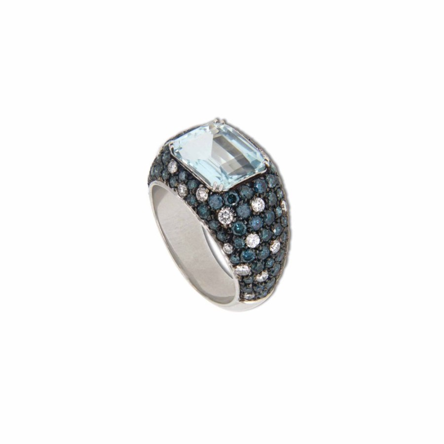 Modern Jewelry S.Vaggi | Gold Ring With Aquamarine