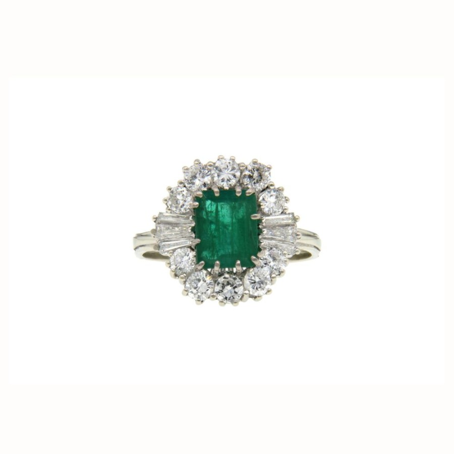 Vintage Jewelry S.Vaggi | Vintage Gold Ring With Emerald