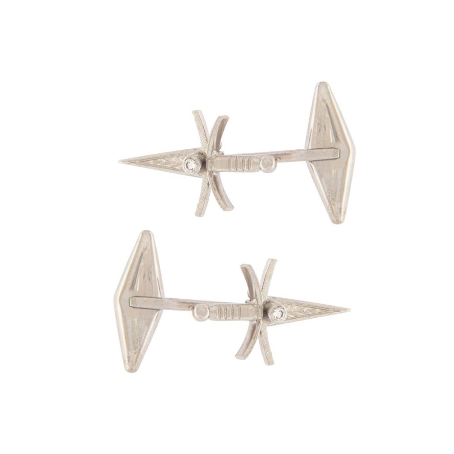 Men'S Jewelry S.Vaggi | Gold Cufflinks With Diamonds