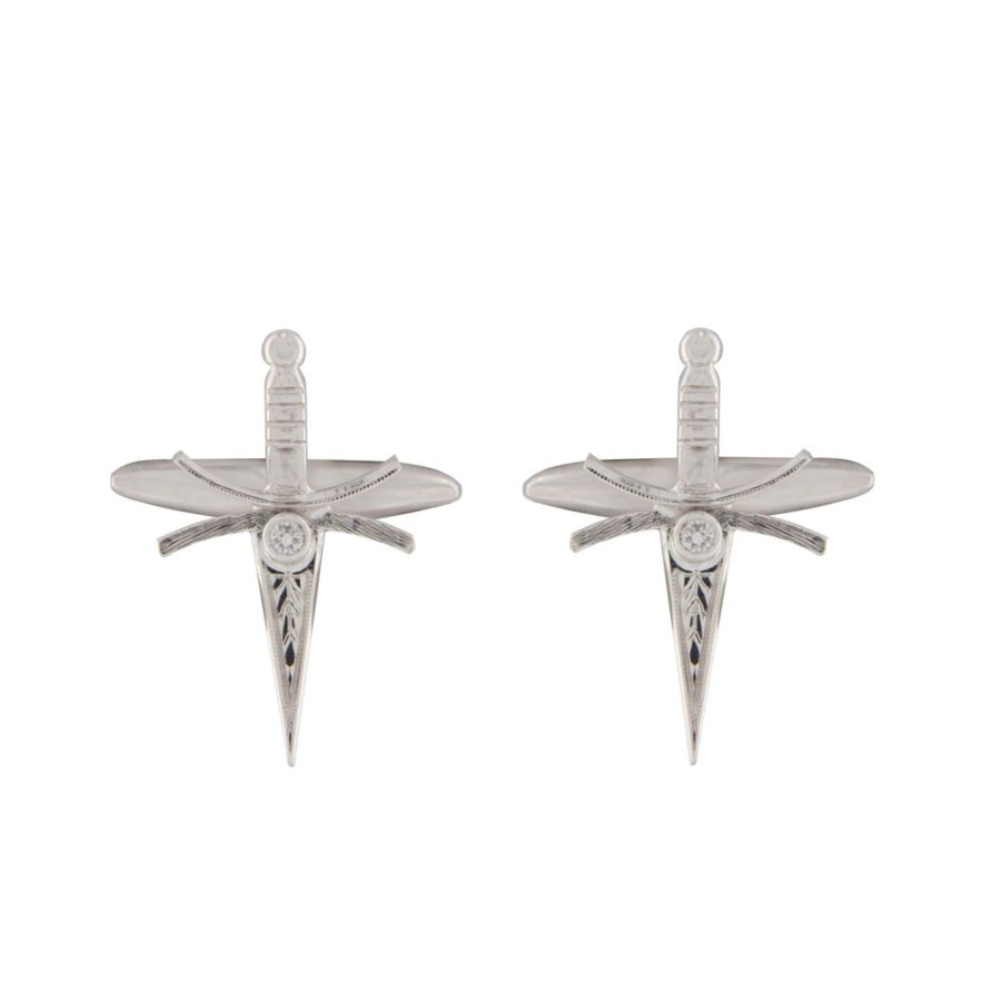 Men'S Jewelry S.Vaggi | Gold Cufflinks With Diamonds