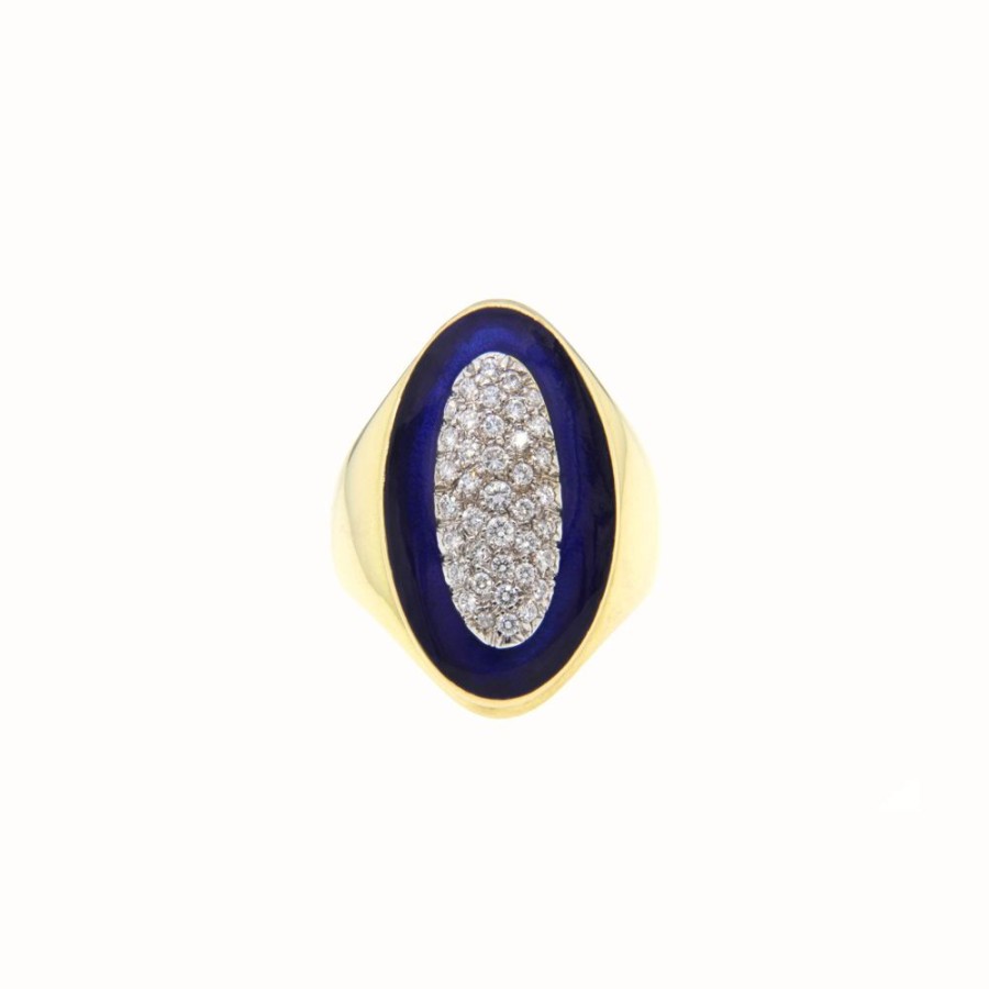 Vintage Jewelry S.Vaggi | Vintage Gold Ring With Diamonds