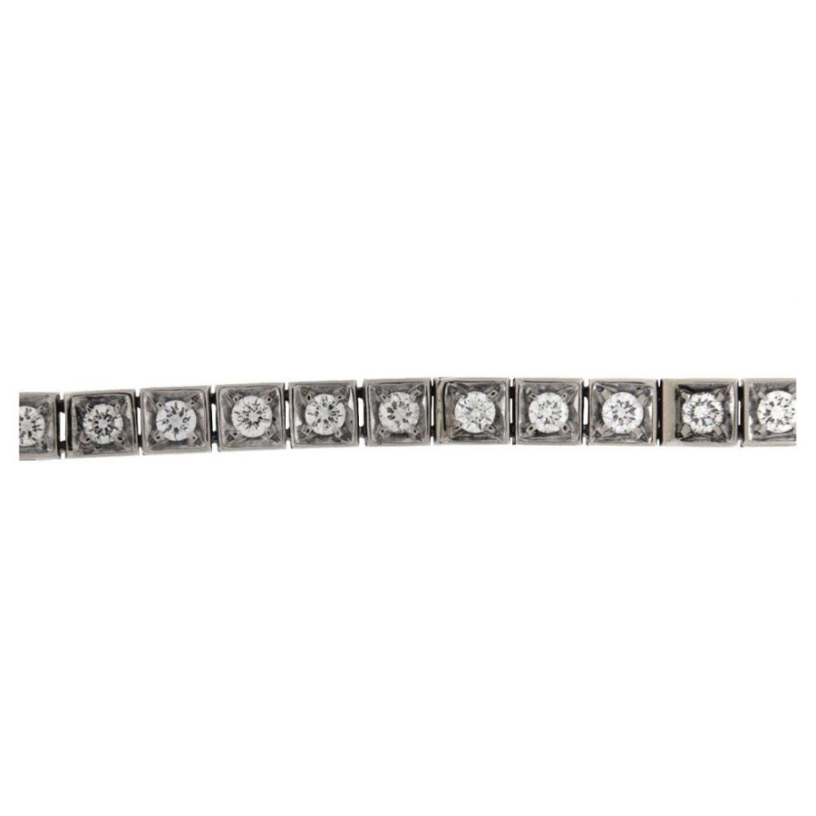 Vintage Jewelry S.Vaggi | Vintage Tennis Bracelet With Diamonds