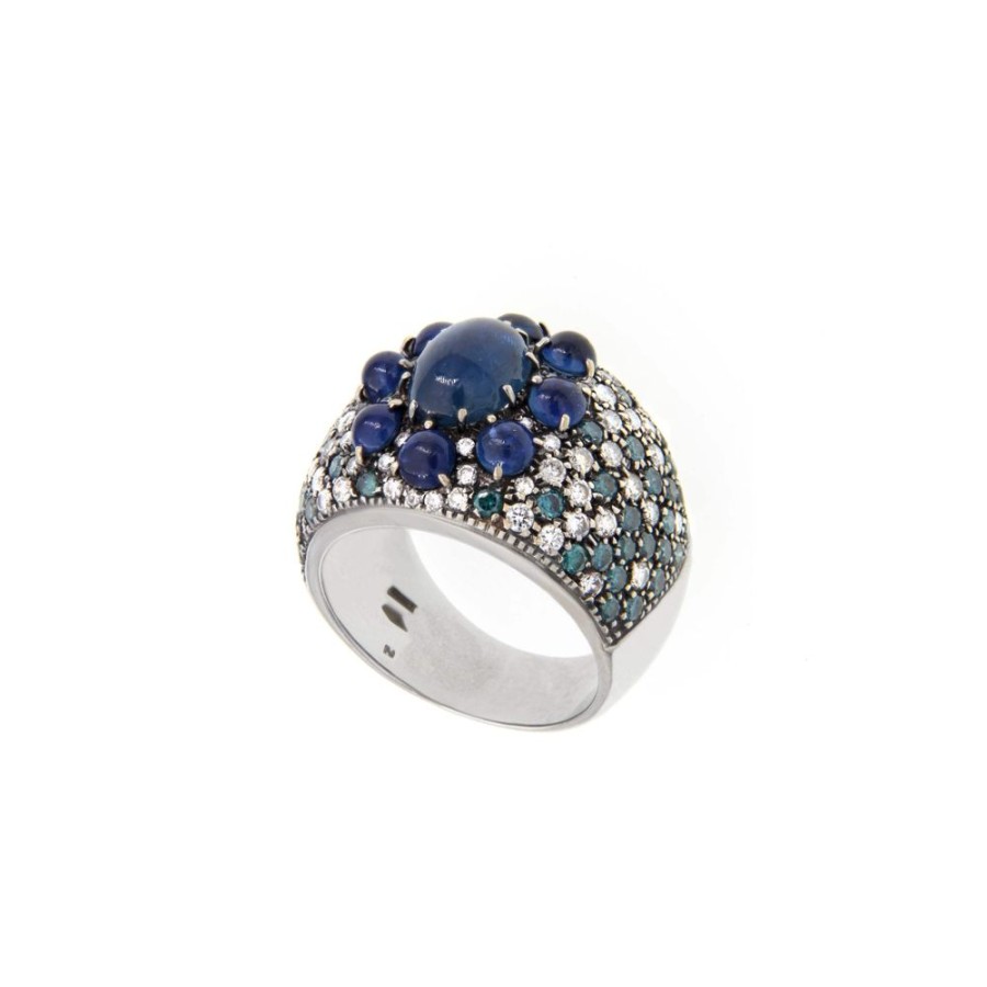 Modern Jewelry S.Vaggi | Gold Ring With Sapphires