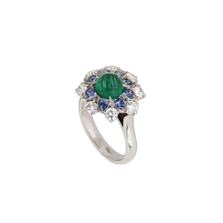 Vintage Jewelry S.Vaggi | Gold Ring With Emerald