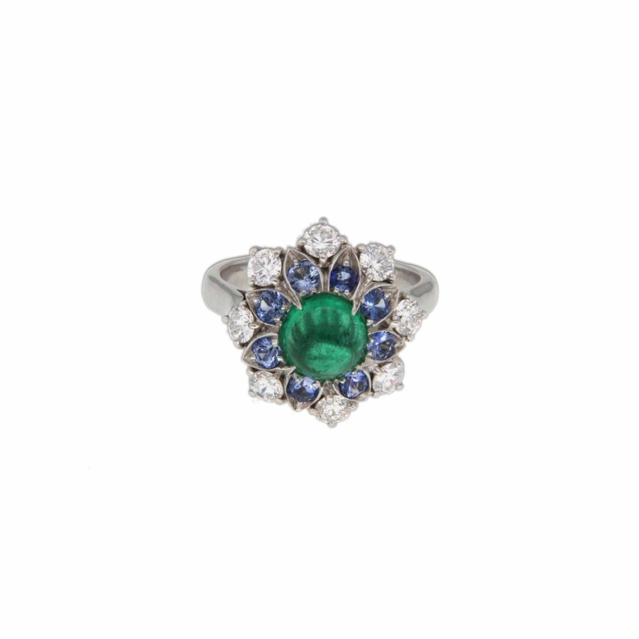 Vintage Jewelry S.Vaggi | Gold Ring With Emerald