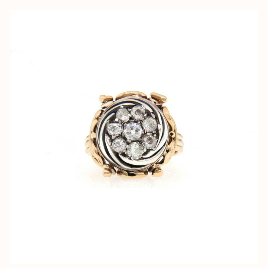 Vintage Jewelry S.Vaggi | Vintage Gold Ring With Diamonds