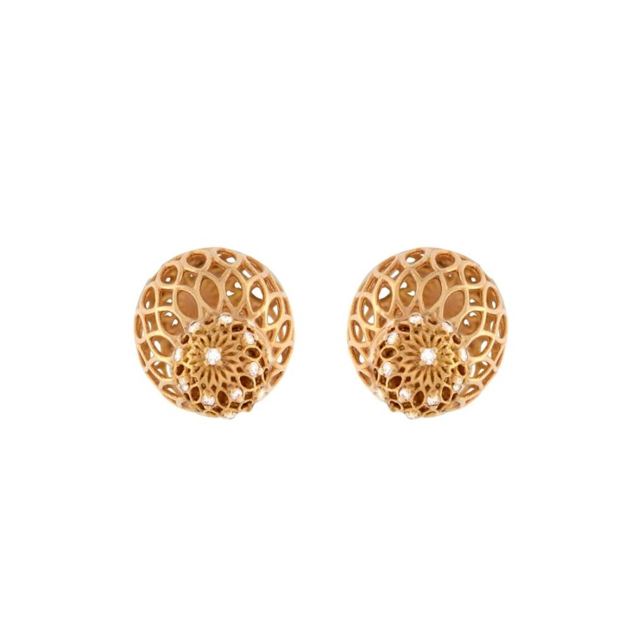 Modern Jewelry S.Vaggi | Gold Earrings With Diamonds