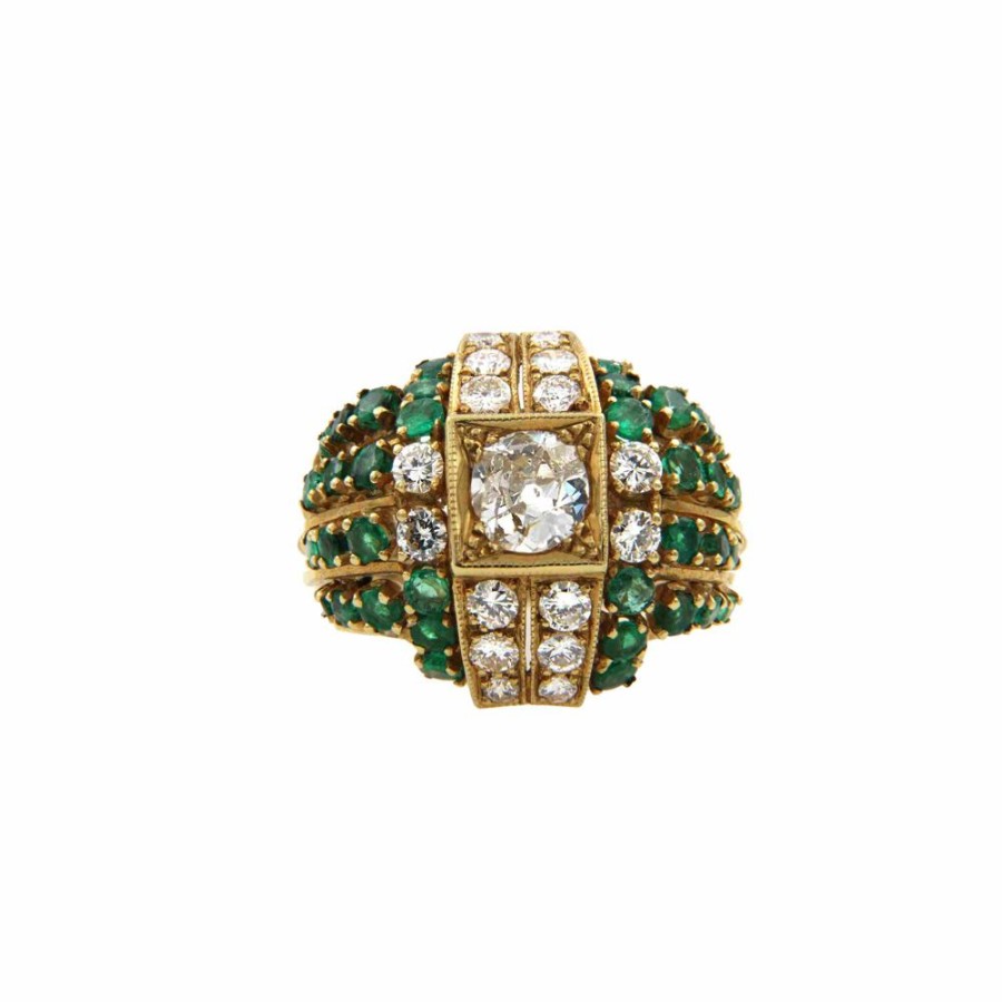 Vintage Jewelry S.Vaggi | Vintage Gold Ring With Diamonds