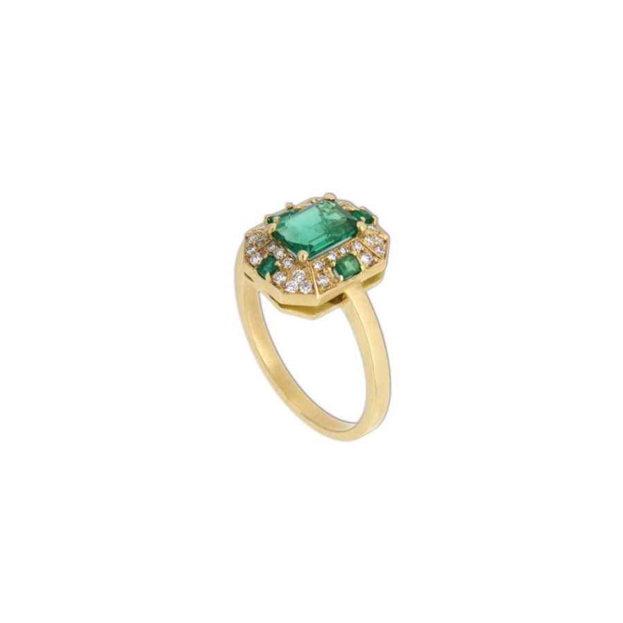 Vintage Jewelry S.Vaggi | Gold Ring With Emeralds