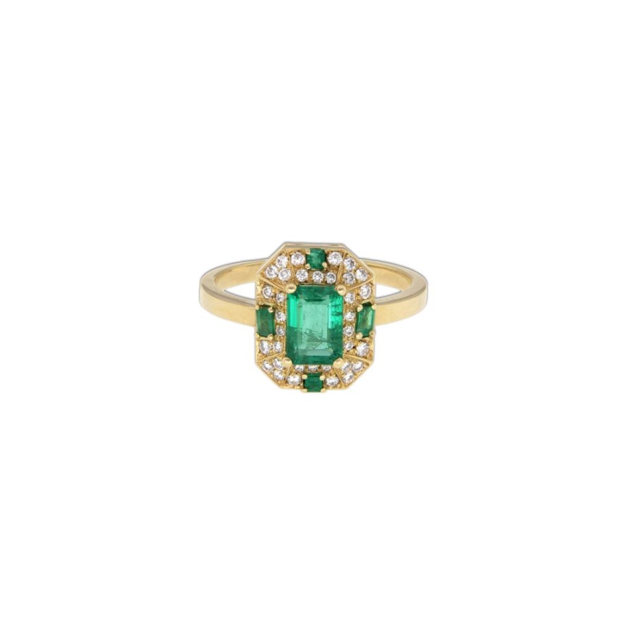 Vintage Jewelry S.Vaggi | Gold Ring With Emeralds