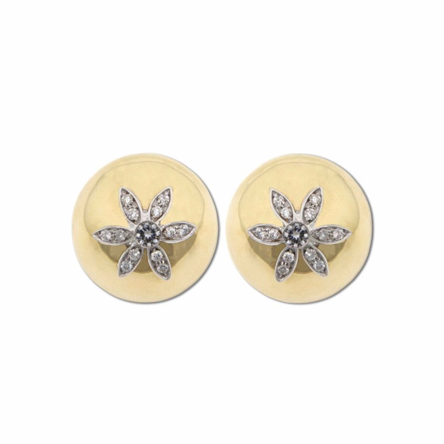 Vintage Jewelry S.Vaggi | Vintage Gold Earrings With Diamonds