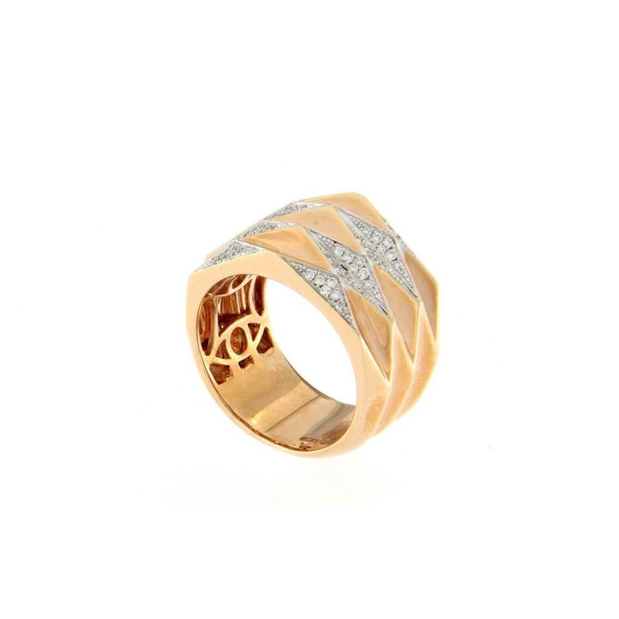 Modern Jewelry S.Vaggi | Gold Ring With Diamonds