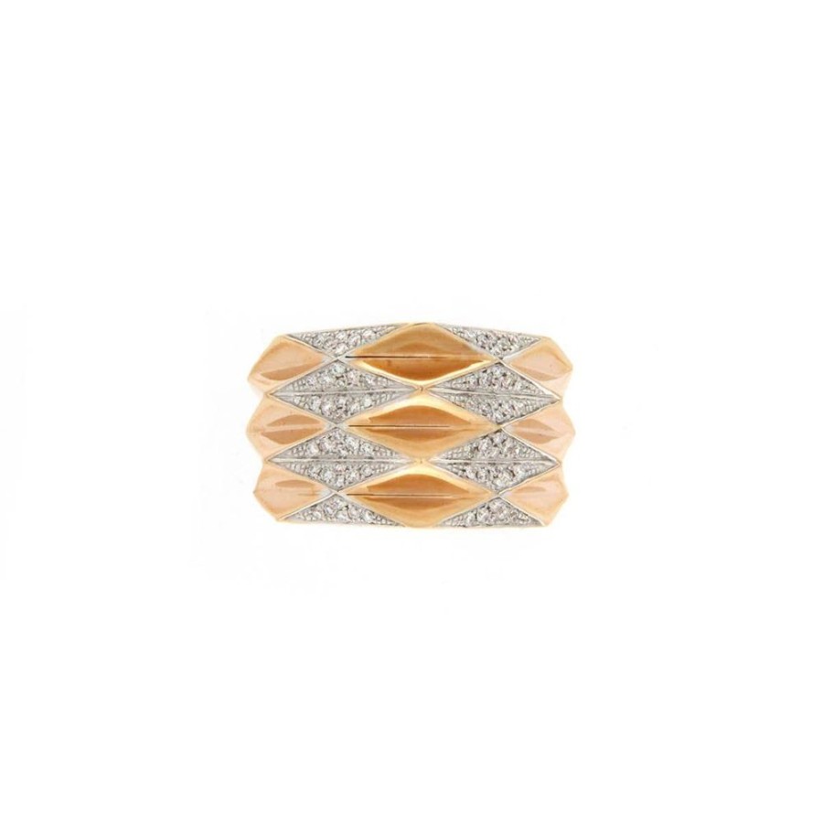 Modern Jewelry S.Vaggi | Gold Ring With Diamonds